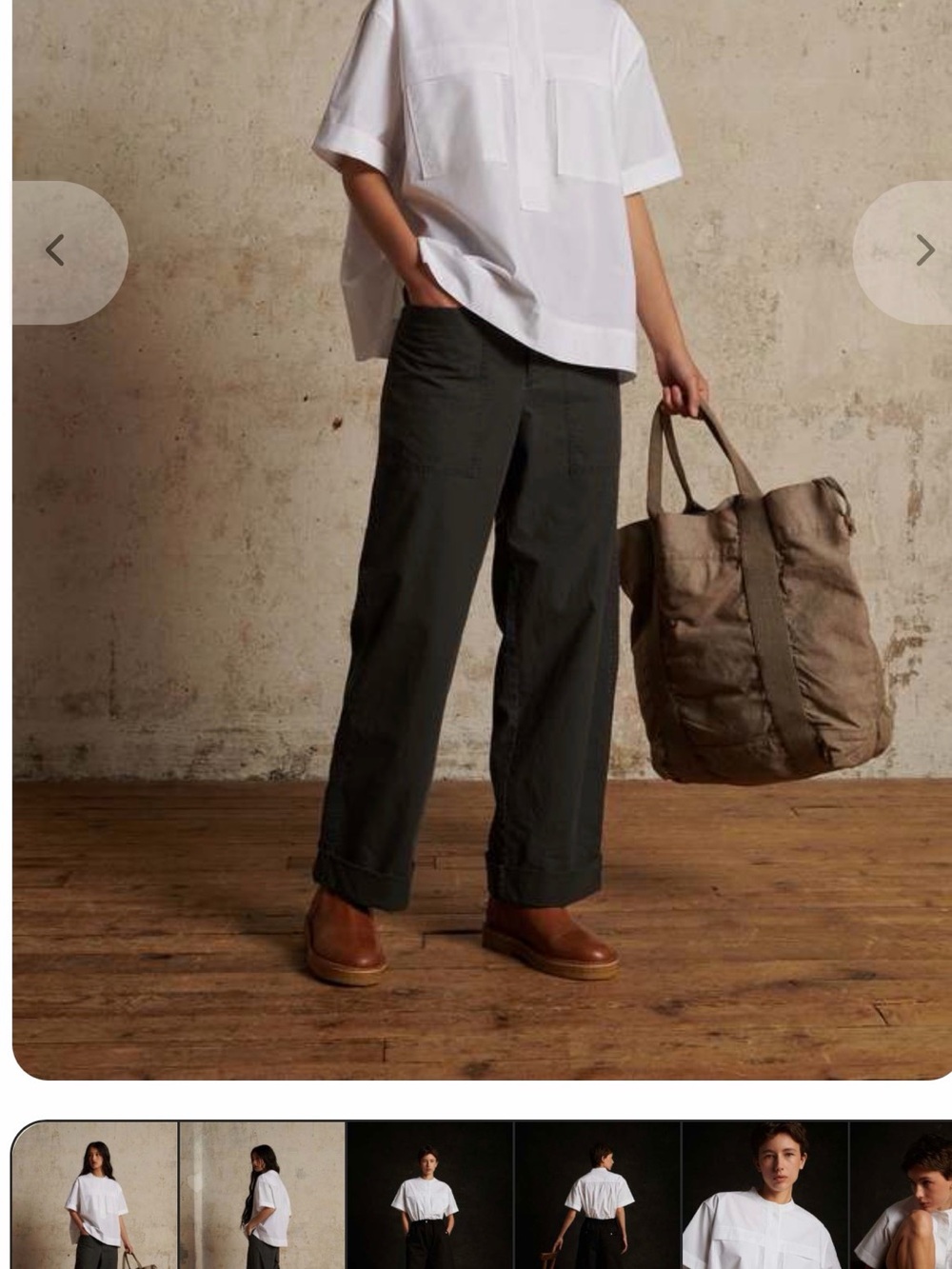 soeur White Short Sleeve Button-Front Top with Patch Pockets